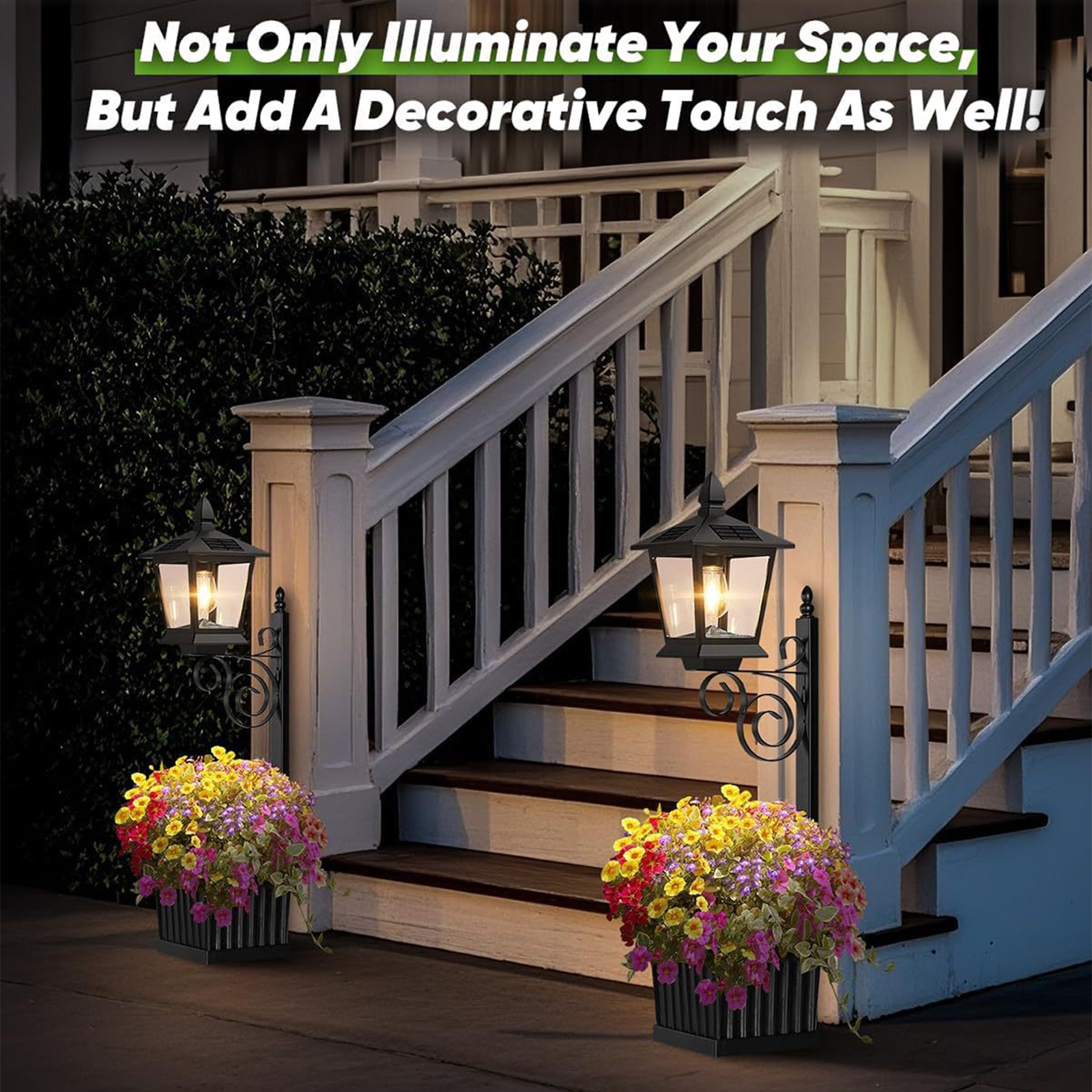 Outdoor Lighting Front Yard - 2 In 1 Outdoor Flower Pots