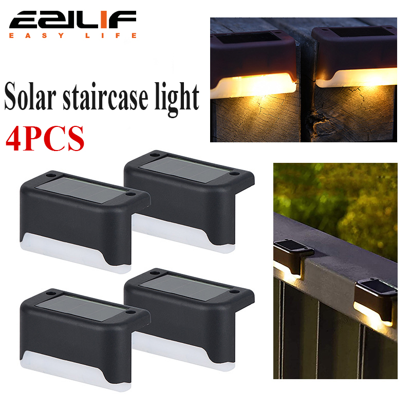 Outdoor Lighting For Steps - 4PCS Solar Deck Light Outdoor IP65
