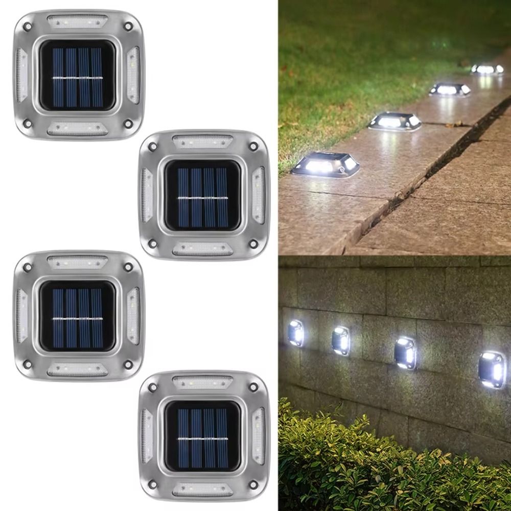 Ground Light Recessed - 4 PCS 8 LED Solar Ground