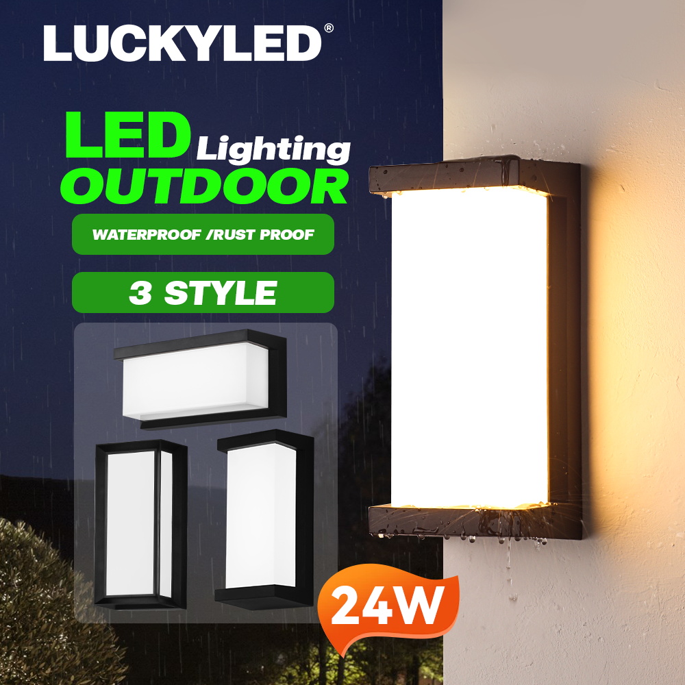 Outdoor Lighting Uk - Waterproof Outdoor LED Wall Light 24W