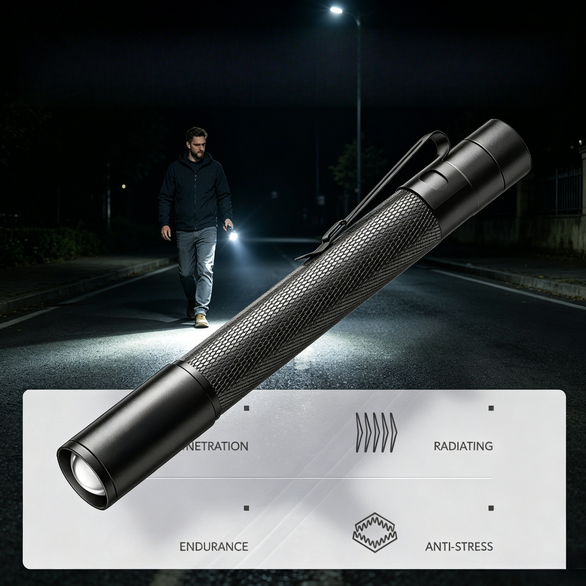 Zinc Outdoor Lighting - Aluminum Alloy Mini LED Pen Flashlight