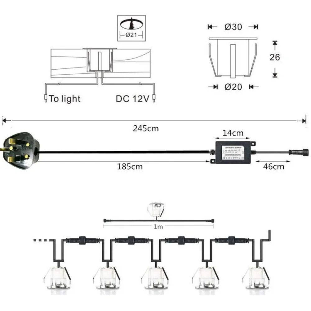 LED Deck Lights 32mm 500LM SMD - Ground Light Recessed ulasan dan harga