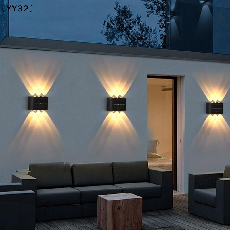 4-10 LED Solar Lamp Outdoor Wa - Outdoor Lighting Up And Down ulasan dan harga