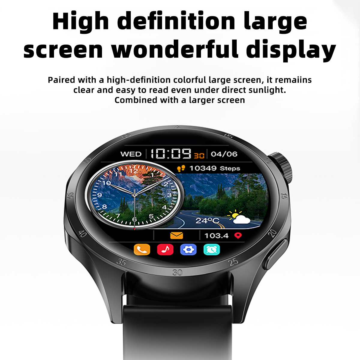 New Smartwatch Android IOS 1.5 - Outdoor Lighting Japanese ulasan dan harga