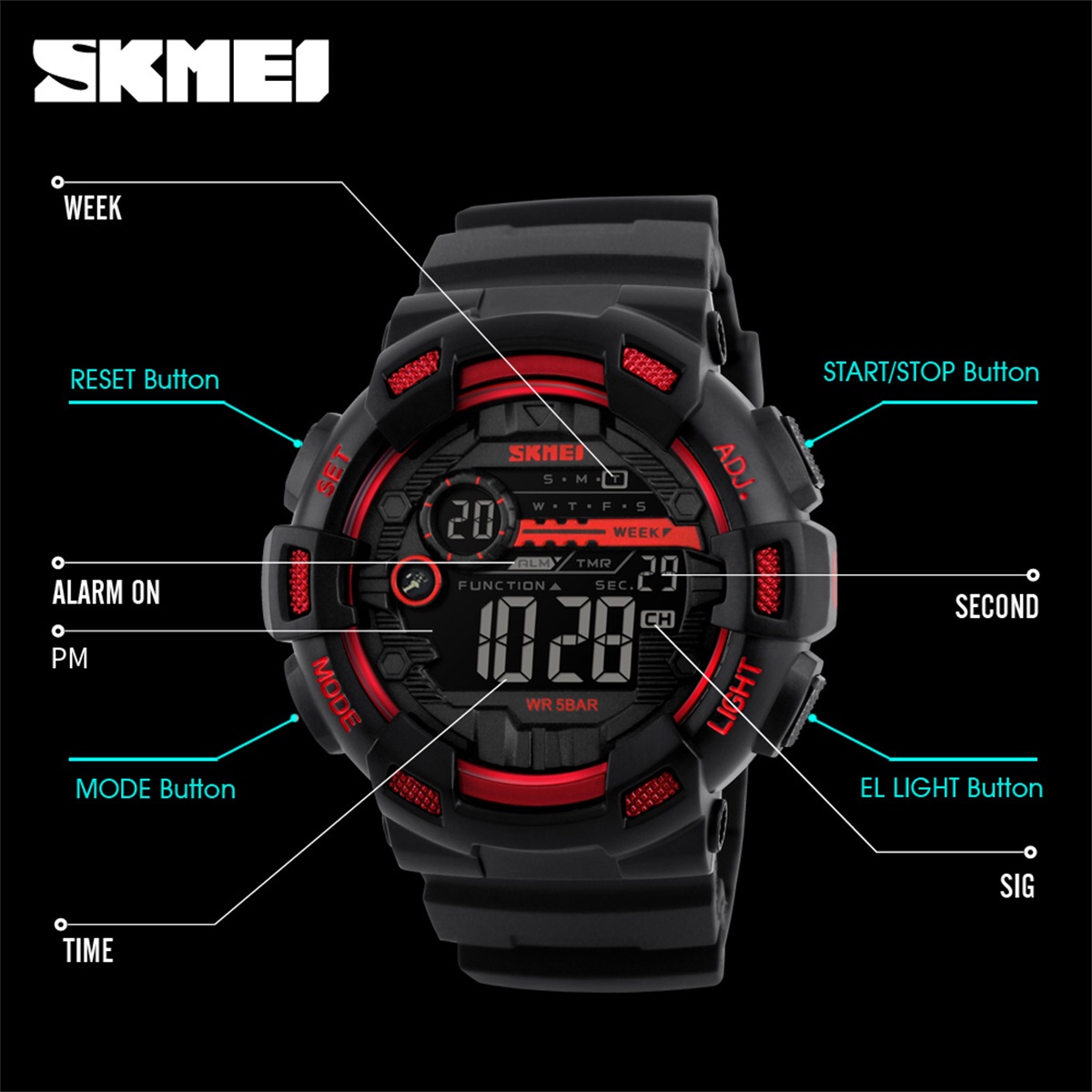 SKMEI Sports Outdoor Chrono Di - Outdoor Lighting Zones ulasan dan harga
