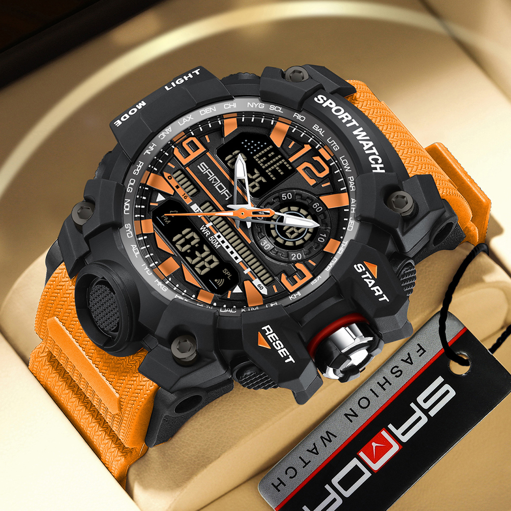 SANDA 3133 Outdoor Men's Watch - Outdoor Lighting Zones ulasan dan harga
