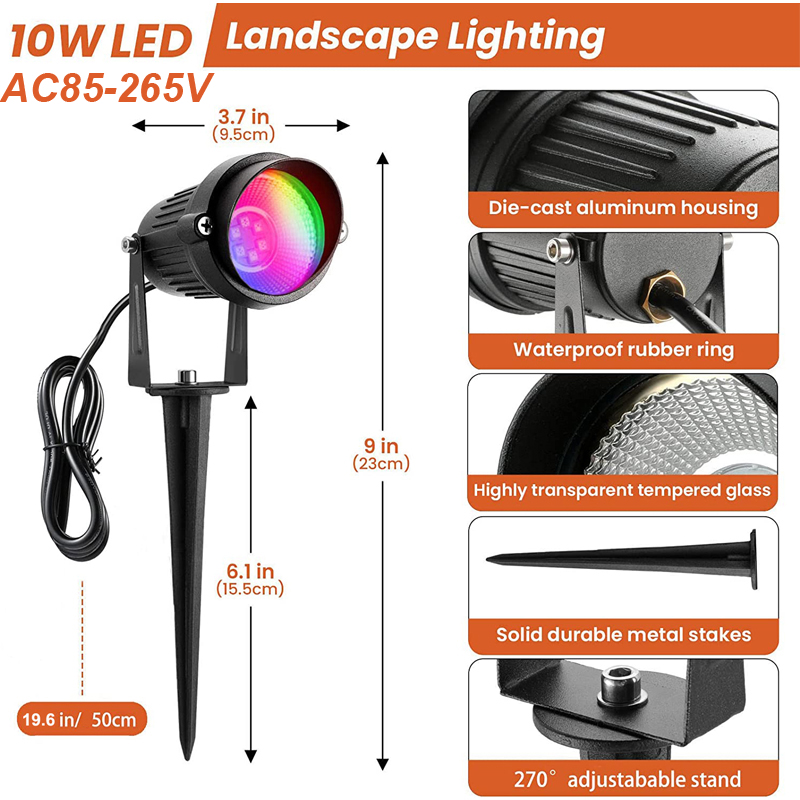 RGBW Color Changing Landscape  - Outdoor Lighting Uk ulasan dan harga