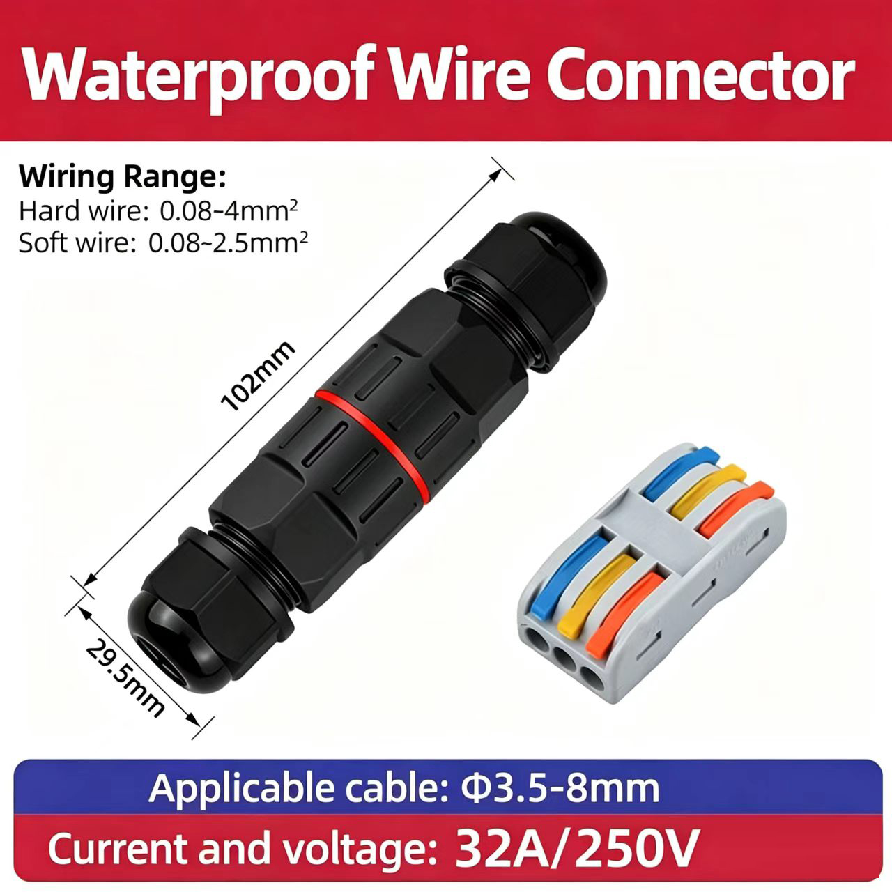1Pc 2 Pin 3 Pin Wire Connector - Outdoor Lighting Wire Connectors ulasan dan harga