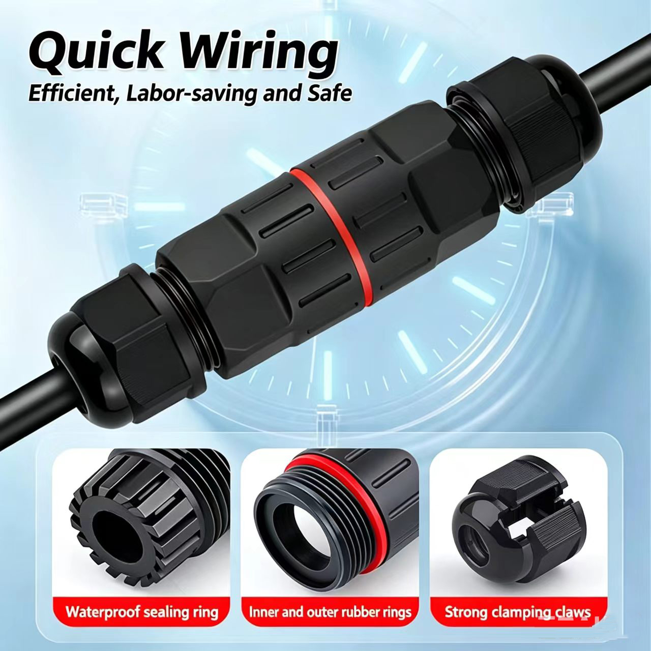 1Pc 2 Pin 3 Pin Wire Connector - Outdoor Lighting Wire Connectors ulasan dan harga