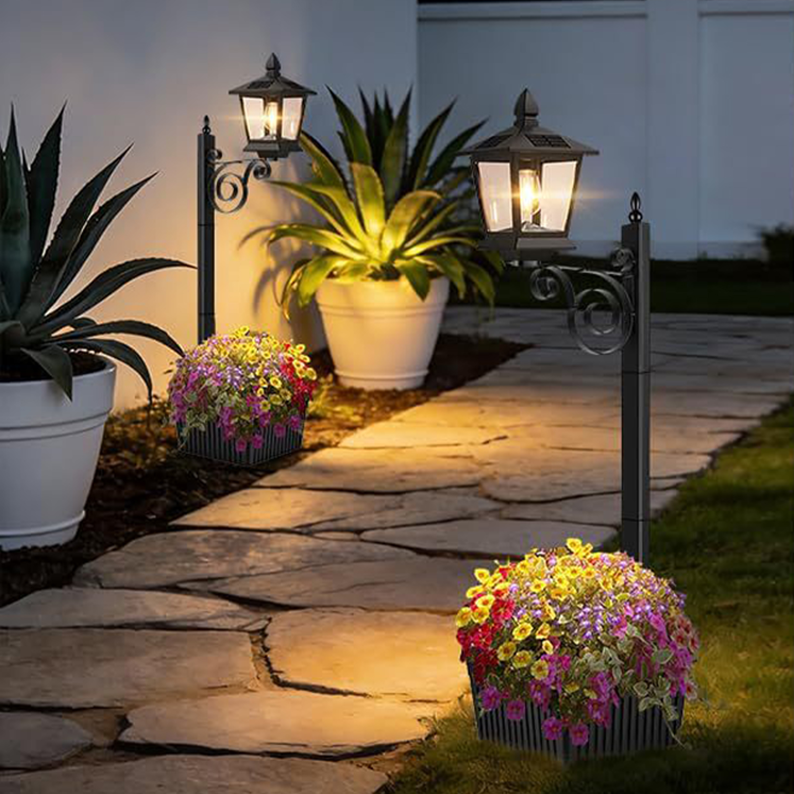 2 In 1 Outdoor Flower Pots Lig - Outdoor Lighting Front Yard ulasan dan harga