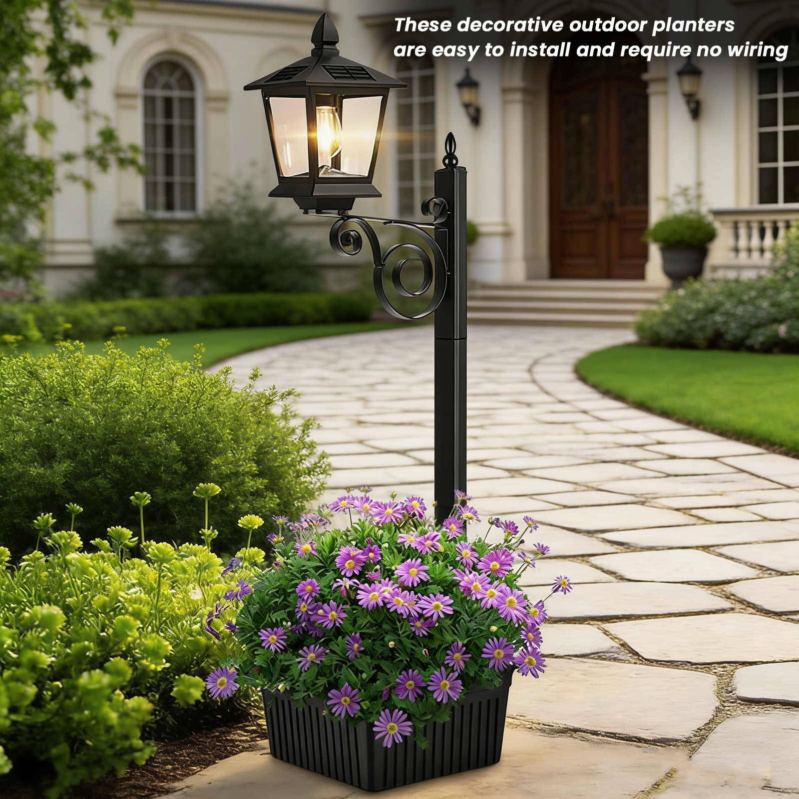 2 In 1 Outdoor Flower Pots Lig - Outdoor Lighting Front Yard ulasan dan harga