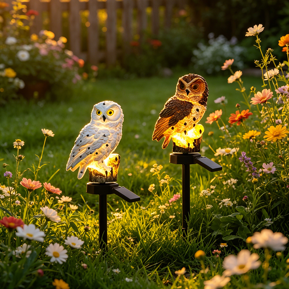 Owl Solar Light, Resin Owl Gro - Outdoor Lighting Portable ulasan dan harga
