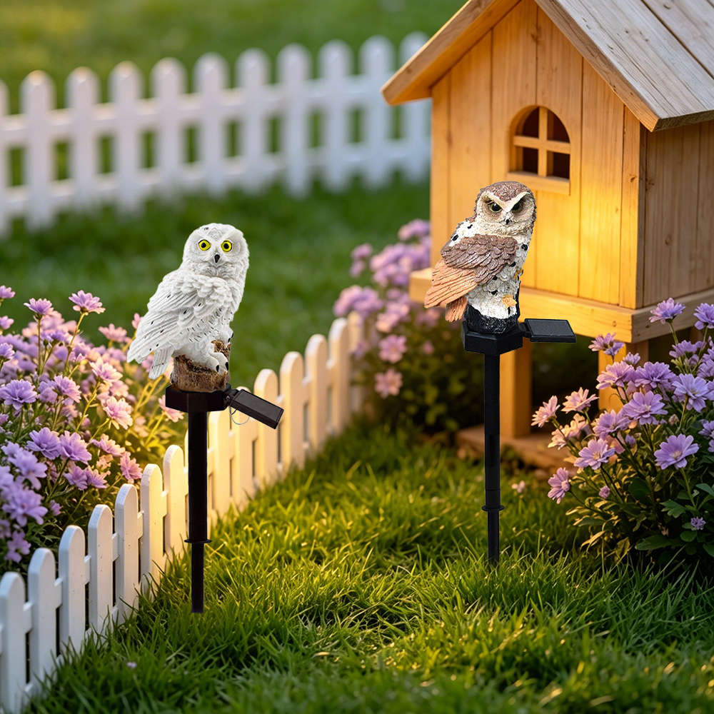Owl Solar Light, Resin Owl Gro - Outdoor Lighting Portable ulasan dan harga