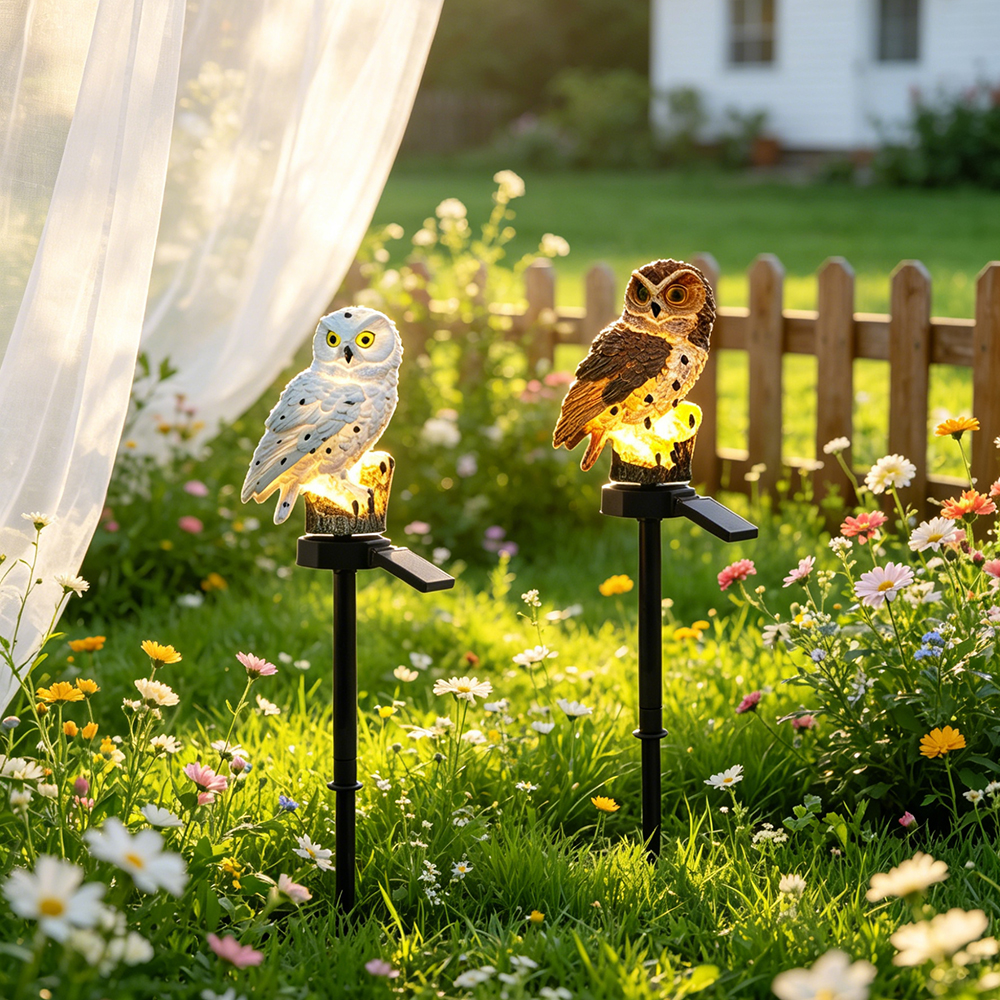 Owl Solar Light, Resin Owl Gro - Outdoor Lighting Portable ulasan dan harga