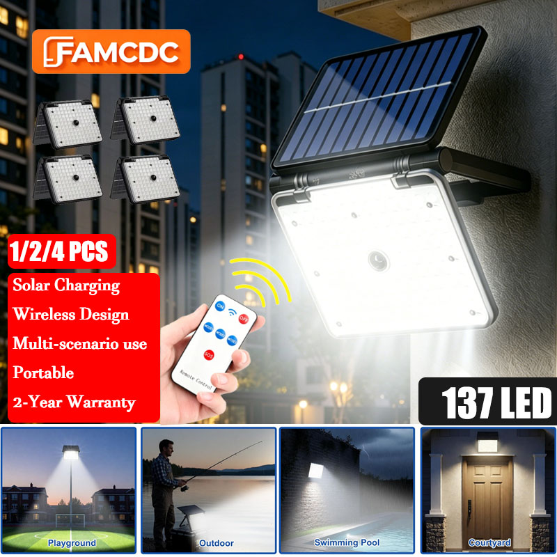 1/2/4 PCS Solar Flood Lights O - Outdoor Lighting Front Yard ulasan dan harga