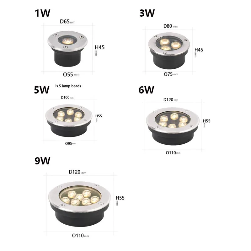 Outdoor LED Garden Light 3W 5W - Ground Light Recessed ulasan dan harga