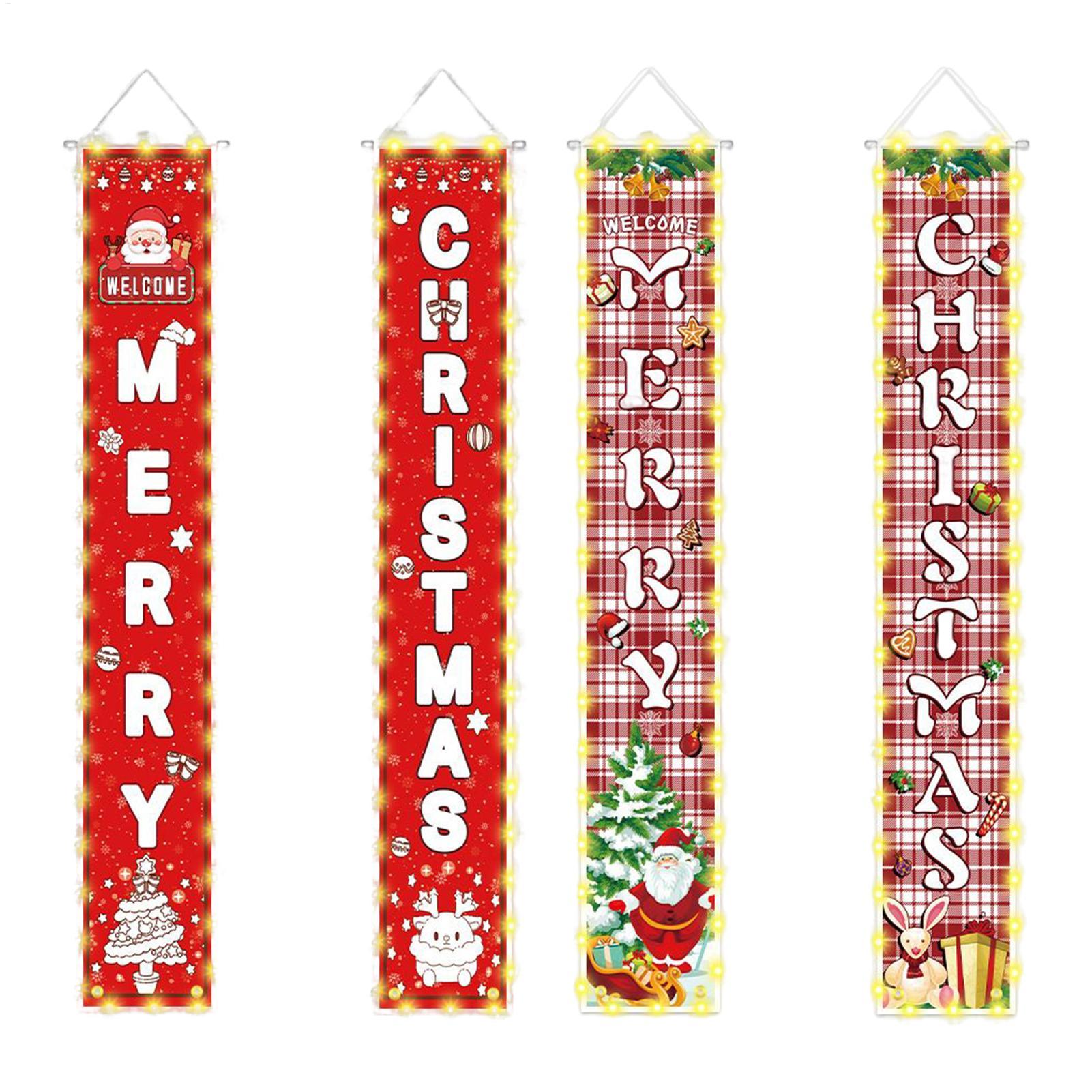 Christmas Door Banner Light Up - Outdoor Lighting Front Yard ulasan dan harga