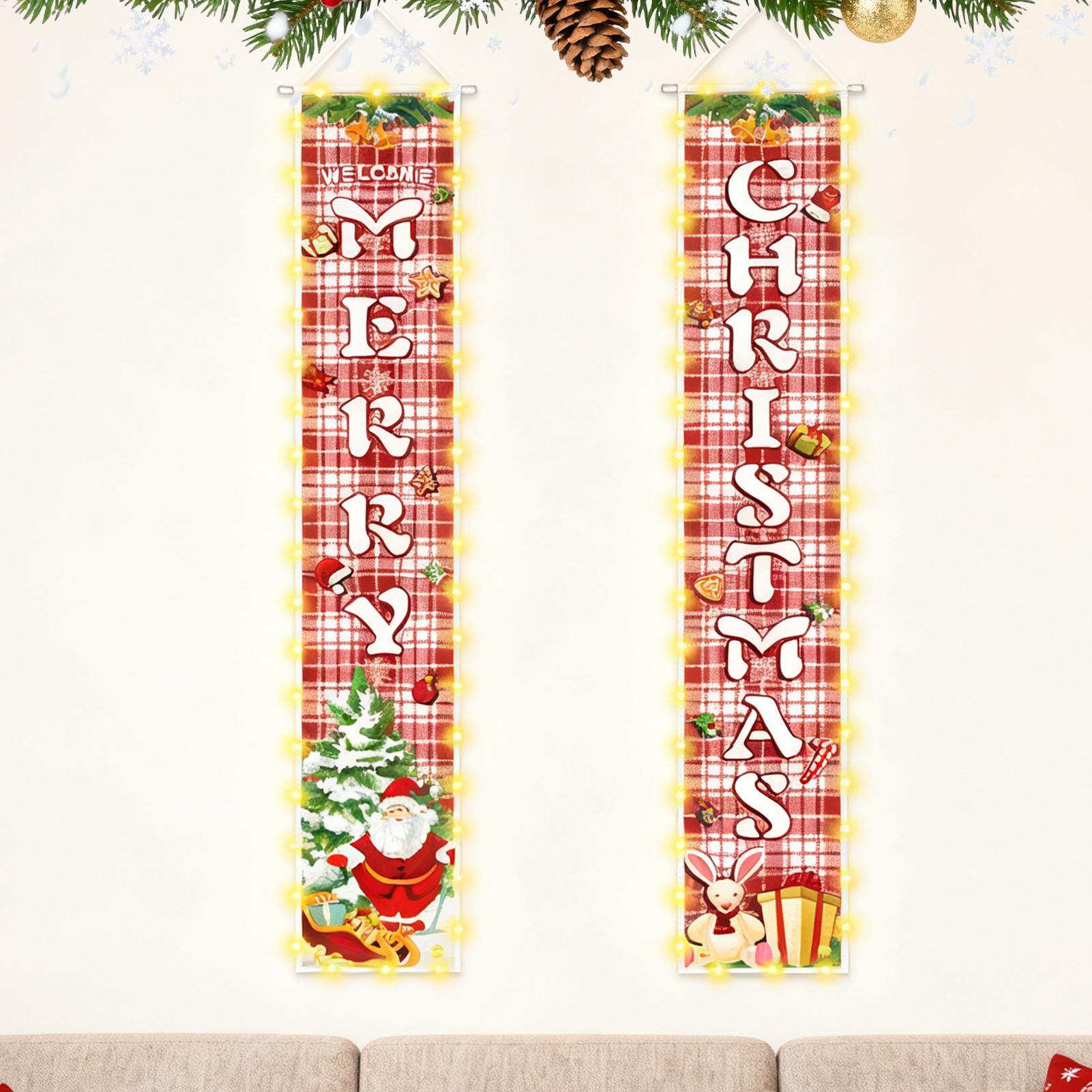 Christmas Door Banner Light Up - Outdoor Lighting Front Yard ulasan dan harga