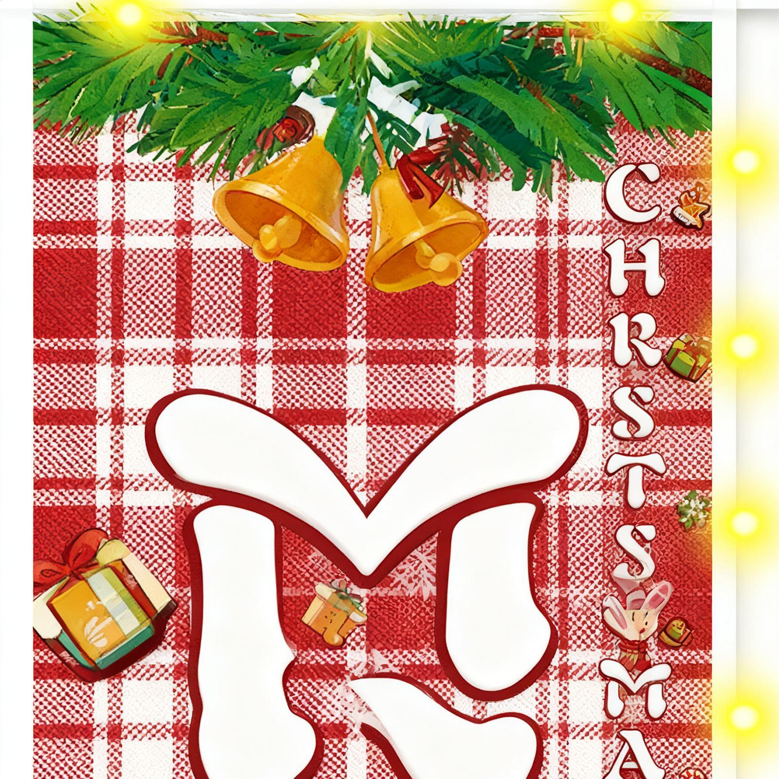 Christmas Door Banner Light Up - Outdoor Lighting Front Yard ulasan dan harga