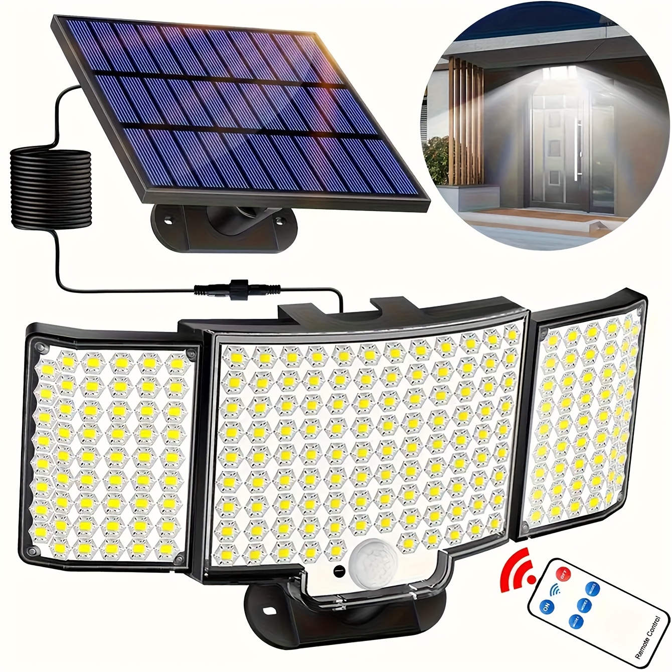 212LEDs Solar Lights Outdoor 3 - Outdoor Lighting Front Yard ulasan dan harga