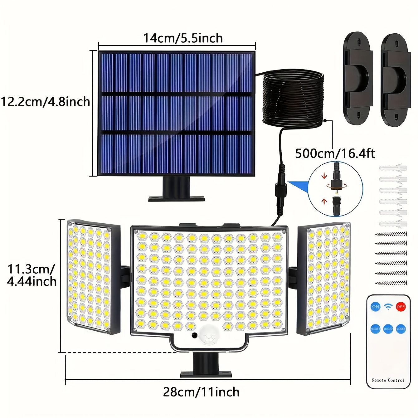 212LEDs Solar Lights Outdoor 3 - Outdoor Lighting Front Yard ulasan dan harga