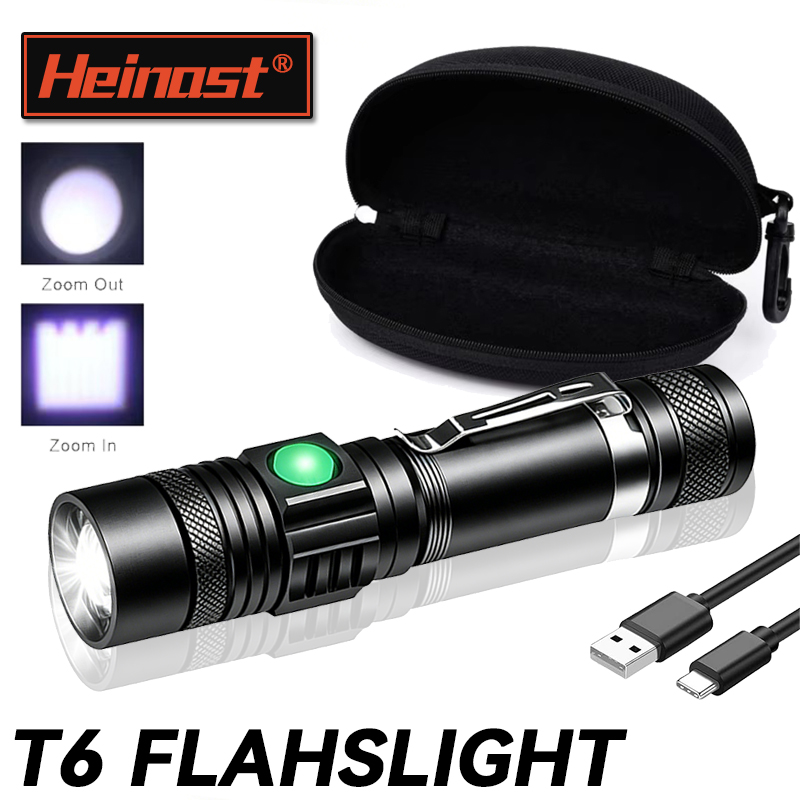 T6 LED Rechargeable Flashlight - Zinc Outdoor Lighting ulasan dan harga