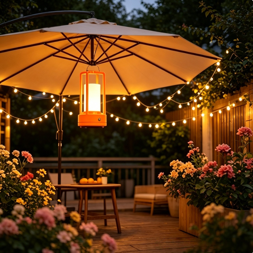 Modern Orange Cage Table Lamp  - Outdoor Lighting Portable ulasan dan harga