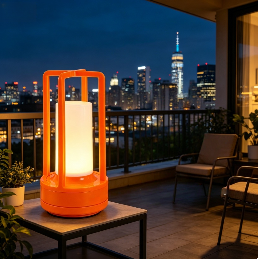 Modern Orange Cage Table Lamp  - Outdoor Lighting Portable ulasan dan harga