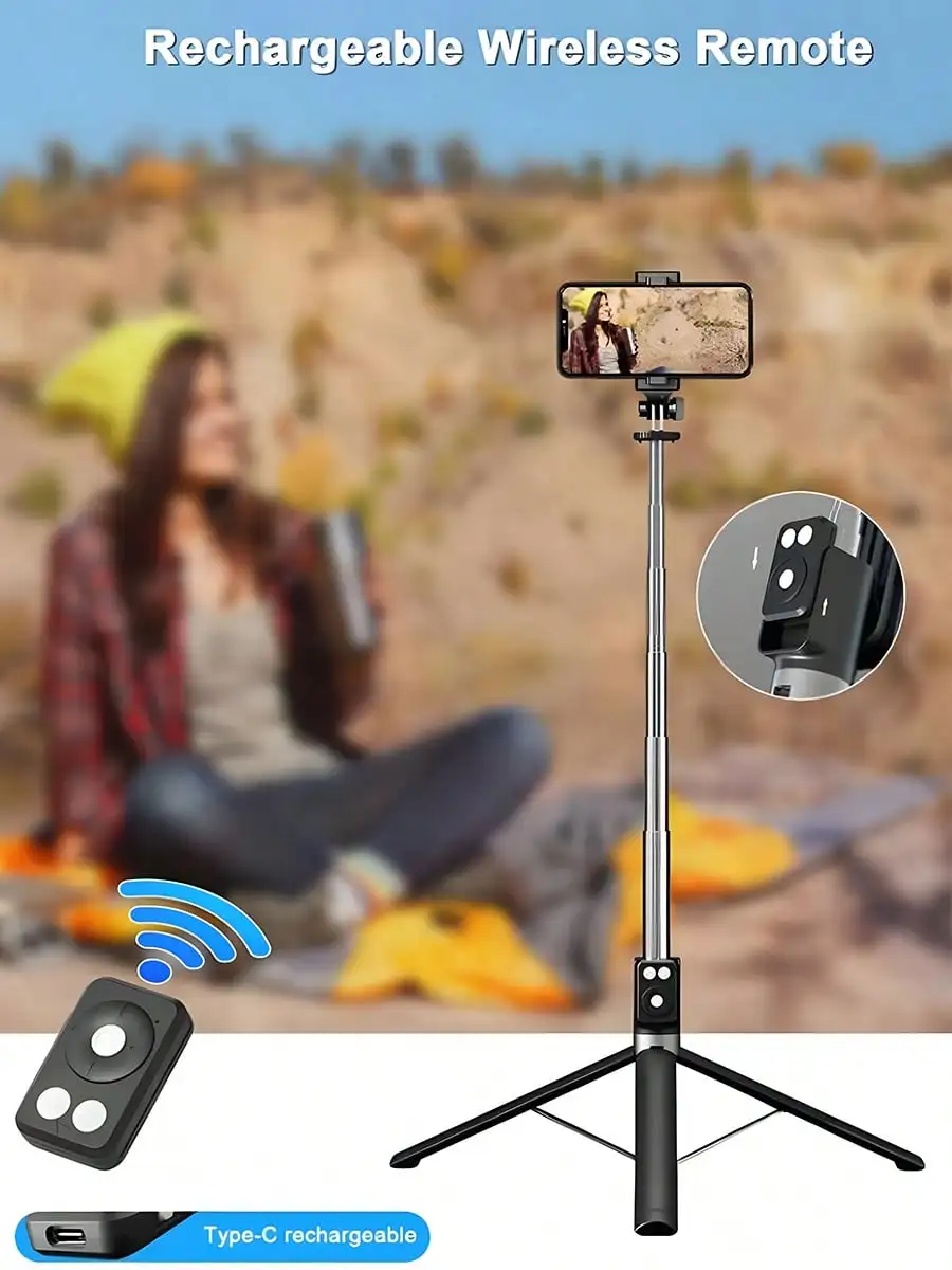 New 6 In 1 Selfie Stick With F - Outdoor Lighting Video ulasan dan harga