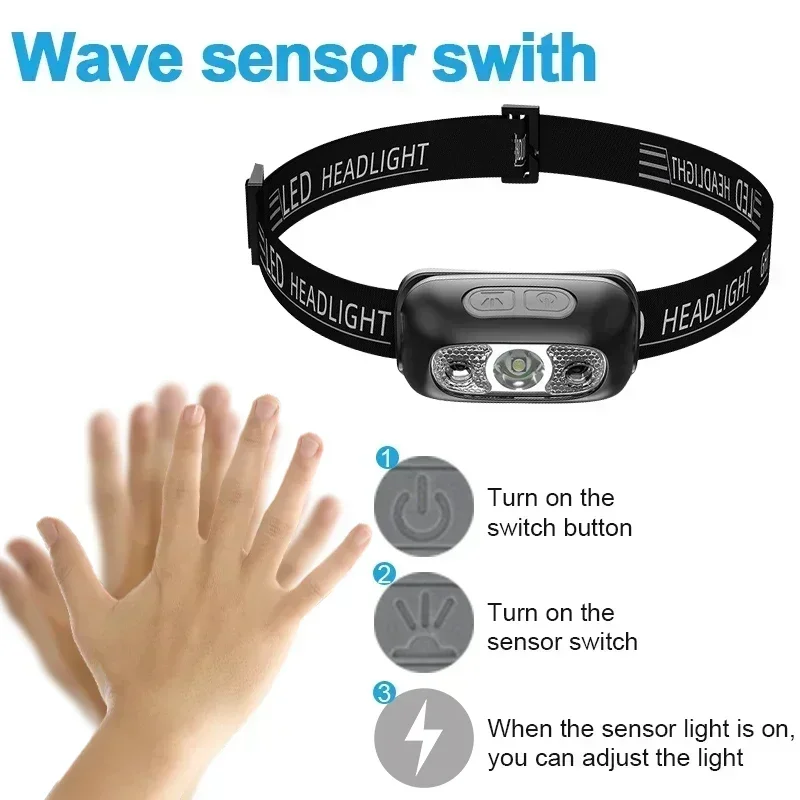 Strong Light Headlamp Portable - Outdoor Lighting Sensor ulasan dan harga