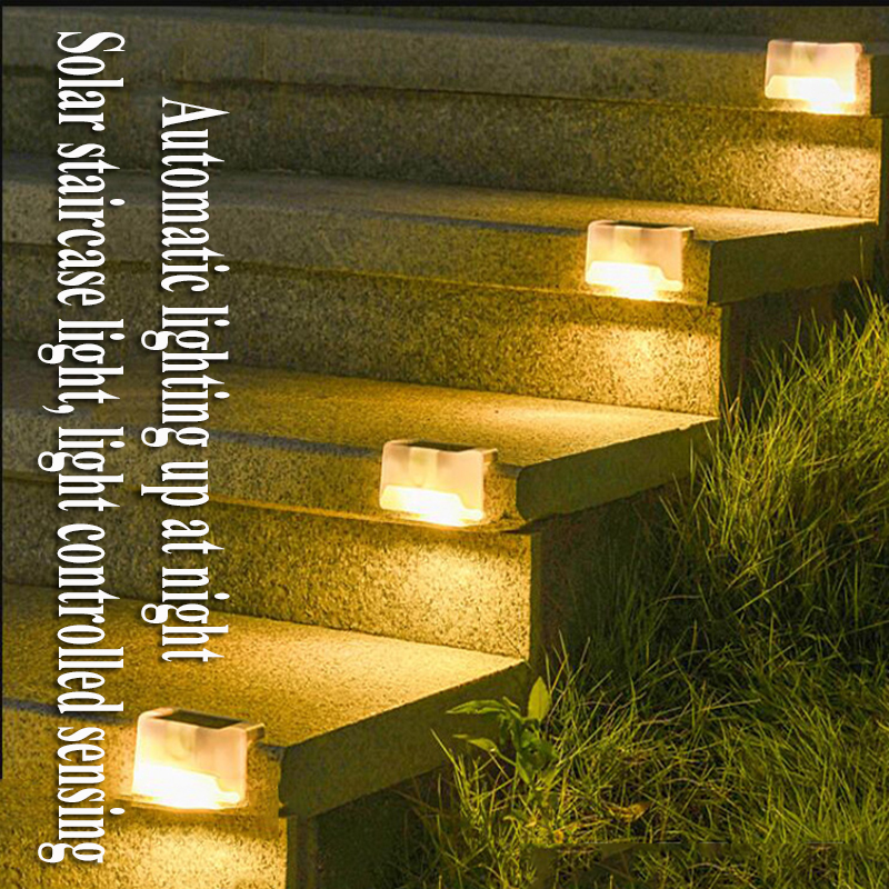 4PCS Solar Deck Light Outdoor  - Outdoor Lighting For Steps ulasan dan harga