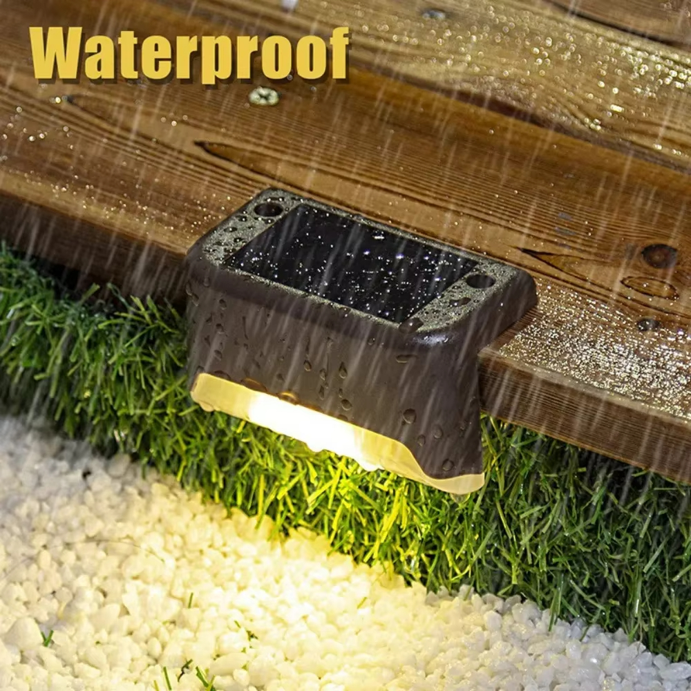 4PCS Solar Deck Light Outdoor  - Outdoor Lighting For Steps ulasan dan harga