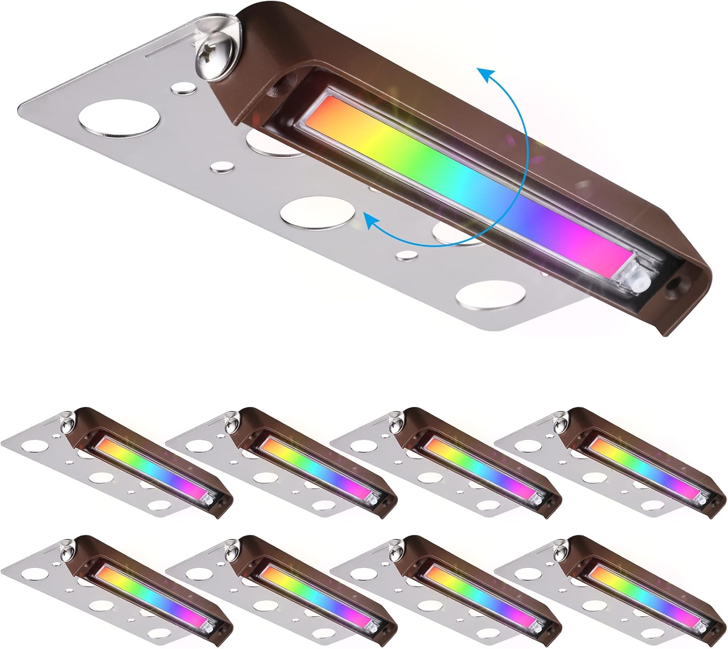 8 Pack RGB 7 Inch 3W LED Retai - Outdoor Lighting For Steps ulasan dan harga