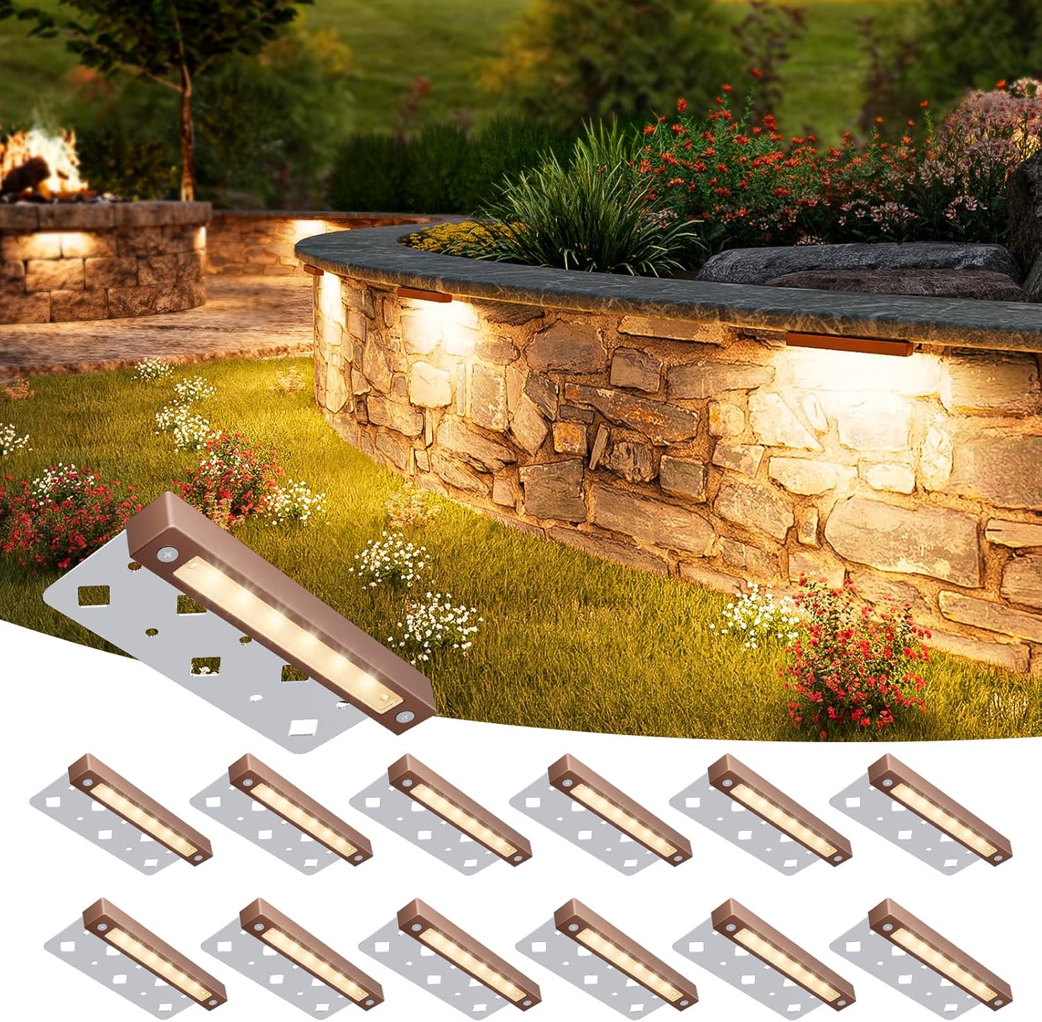 12 Pack 7 Inch Waterproof Cutt - Outdoor Lighting For Steps ulasan dan harga