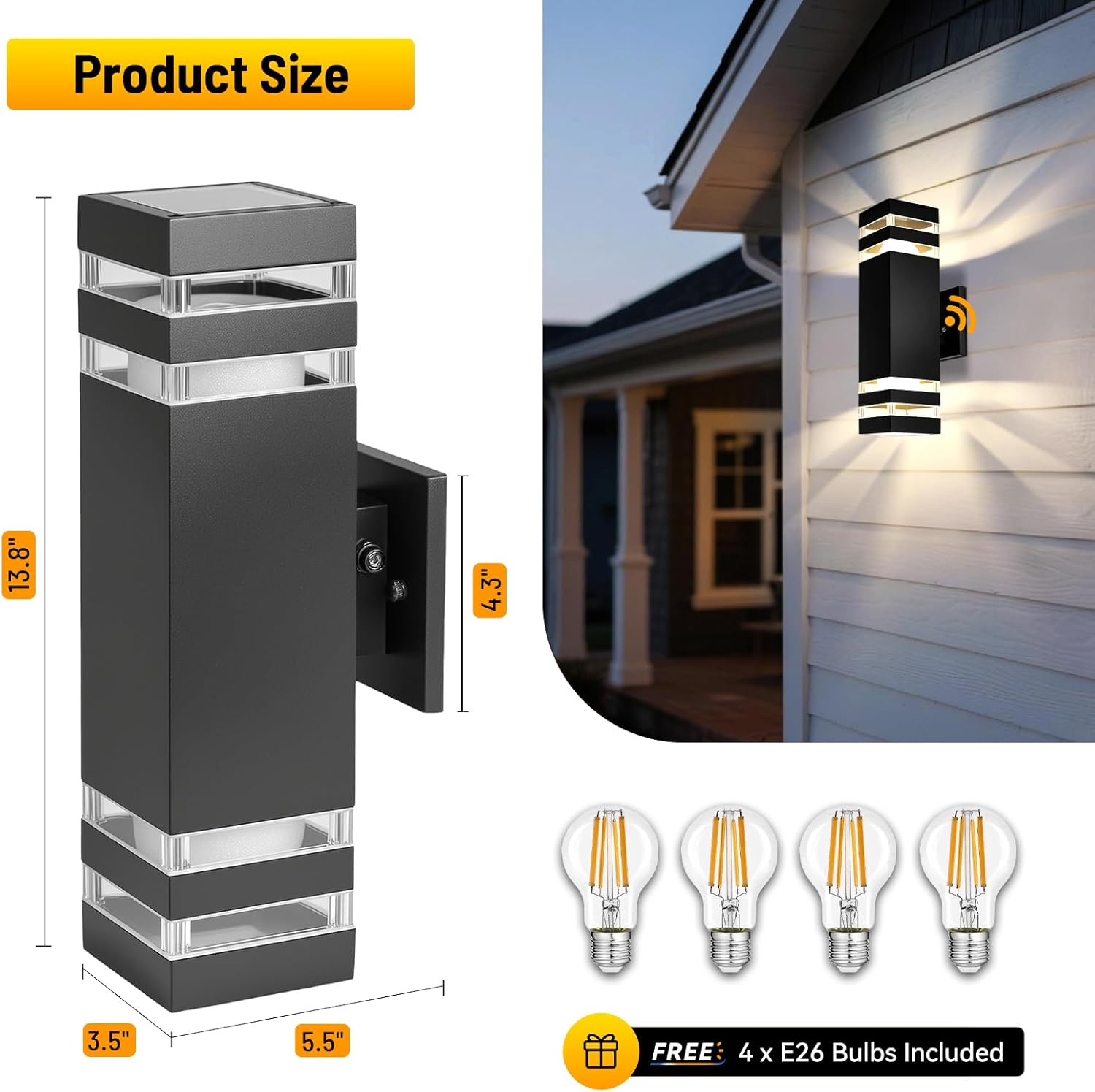 Modern Outdoor Wall Sconce 2-P - Outdoor Lighting Up And Down ulasan dan harga