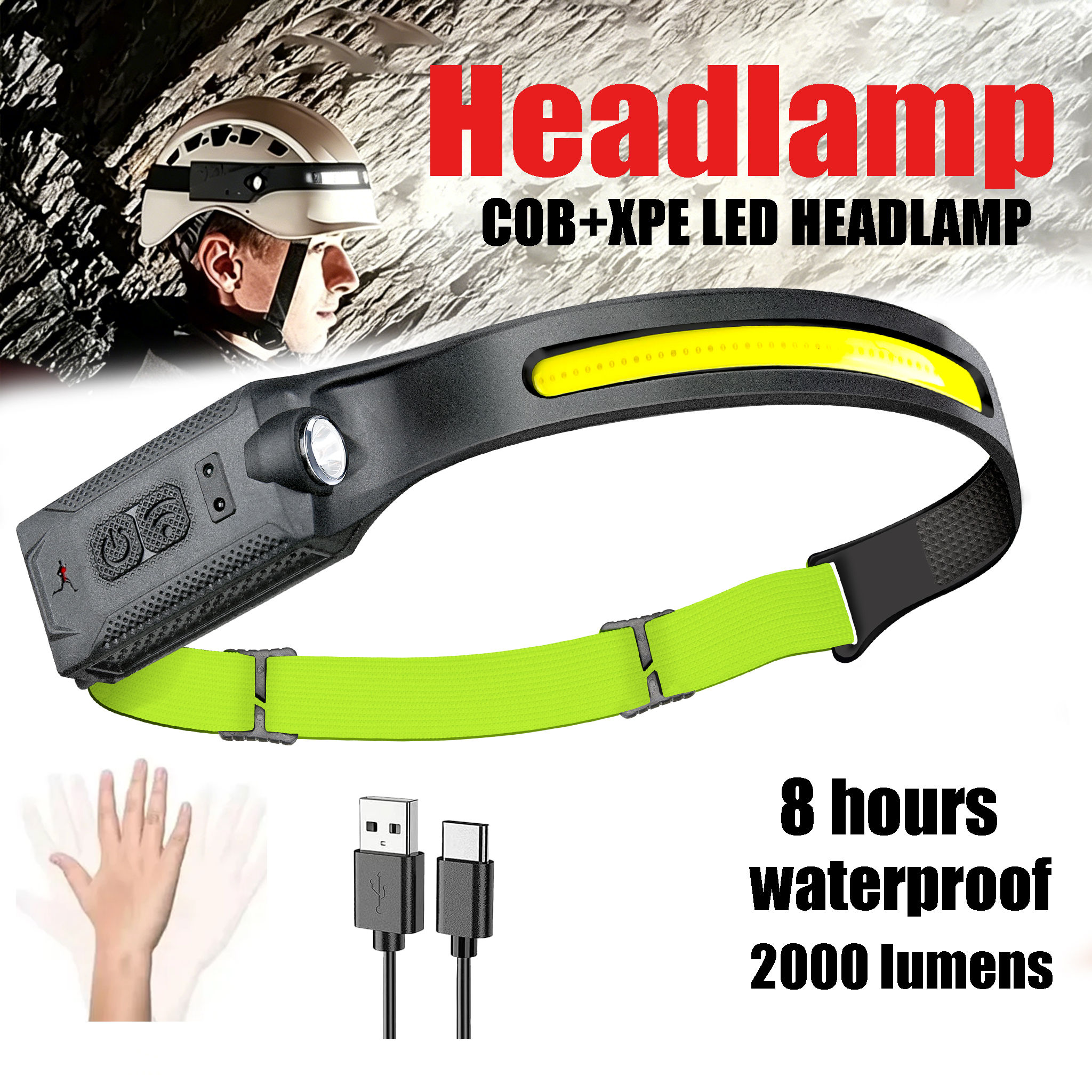 COB Portable Sensor Headlamp R - Outdoor Lighting Sensor ulasan dan harga