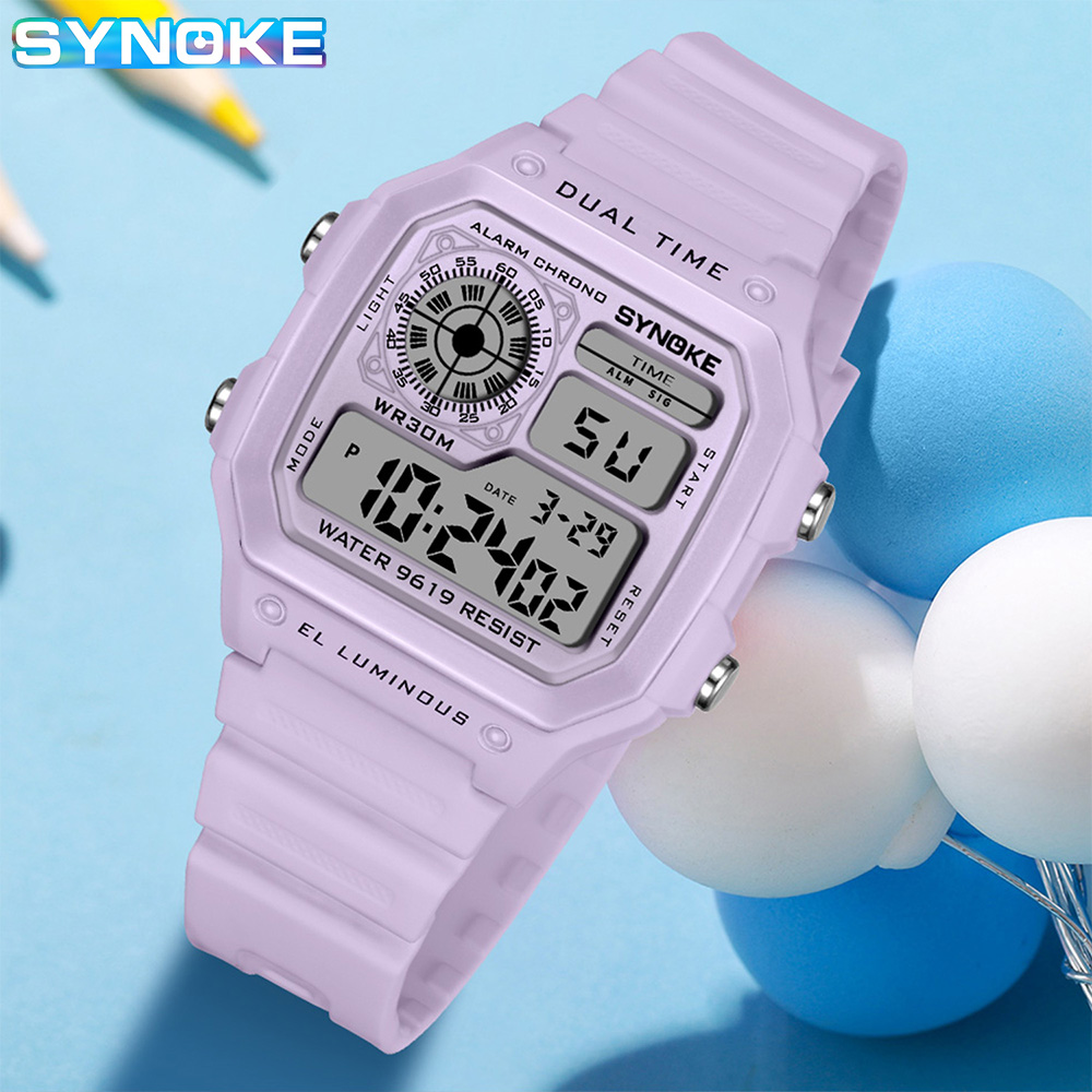 SYNOKE Digital Watches Lady Sp - Outdoor Lighting For Steps ulasan dan harga