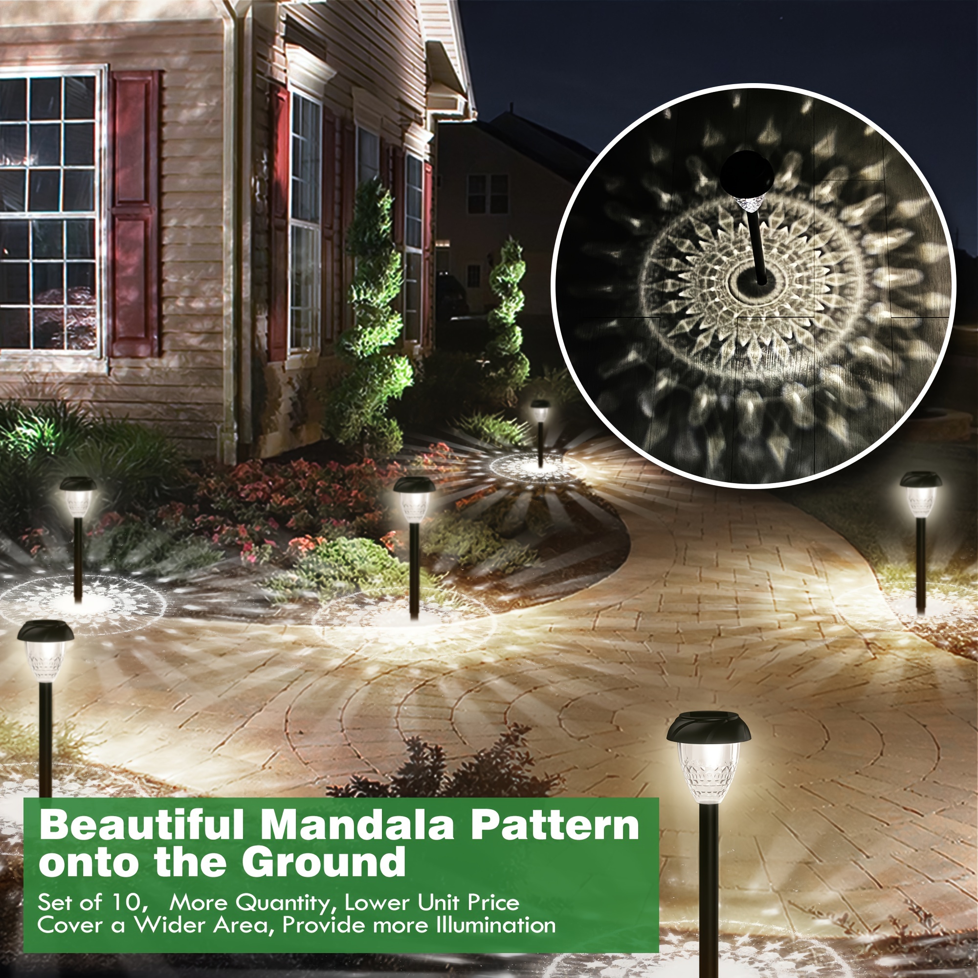 10pcs Solar Pathway Lights for - Ground Light Recessed ulasan dan harga