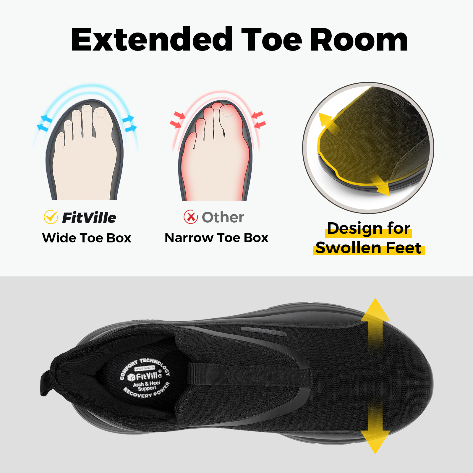 Fitville Wide Men's Shoes Fitn - Outdoor Lighting For Steps ulasan dan harga