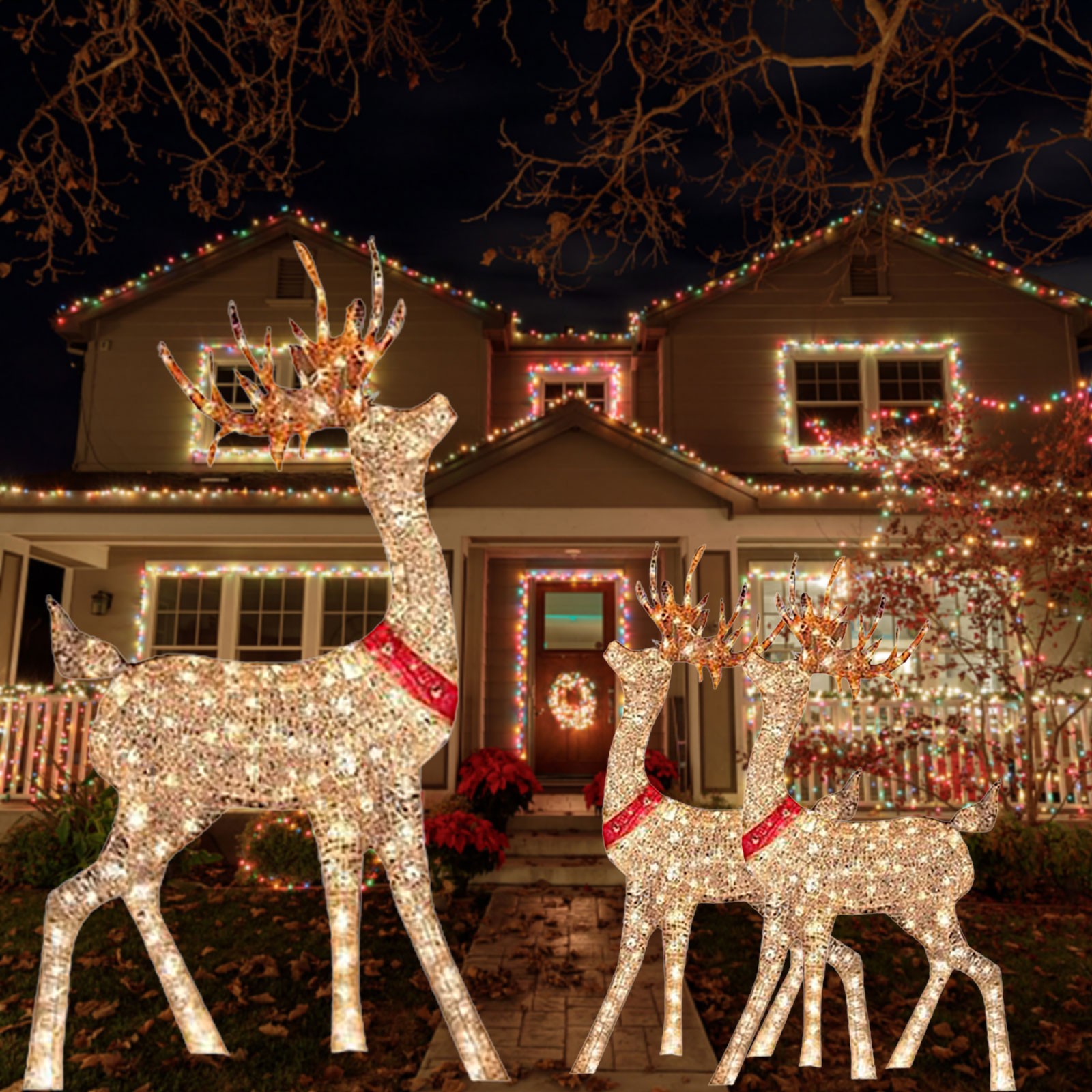 Lighted Christmas Decoration D - Outdoor Lighting Front Yard ulasan dan harga