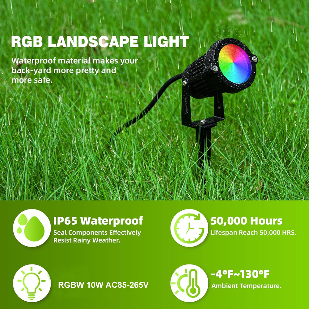 RGBW Landscape Lighting 10W wi - Outdoor Lighting Landscape ulasan dan harga