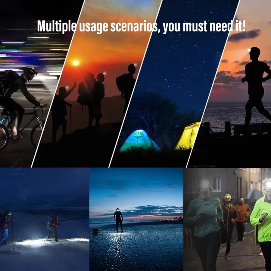 Strong Light Headlamp Portable - Outdoor Lighting Sensor ulasan dan harga