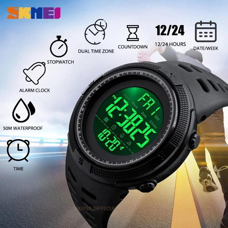 SKMEI 1251 5Bar Waterproof Dig - Outdoor Lighting Zones ulasan dan harga