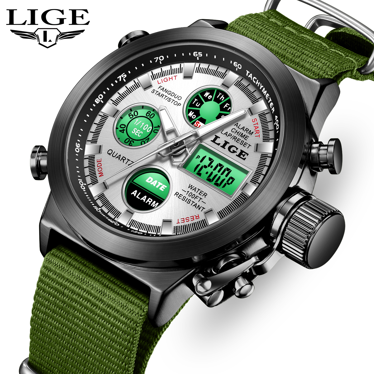 LIGE Outdoor Sport Watch Men D - Outdoor Lighting For Steps ulasan dan harga