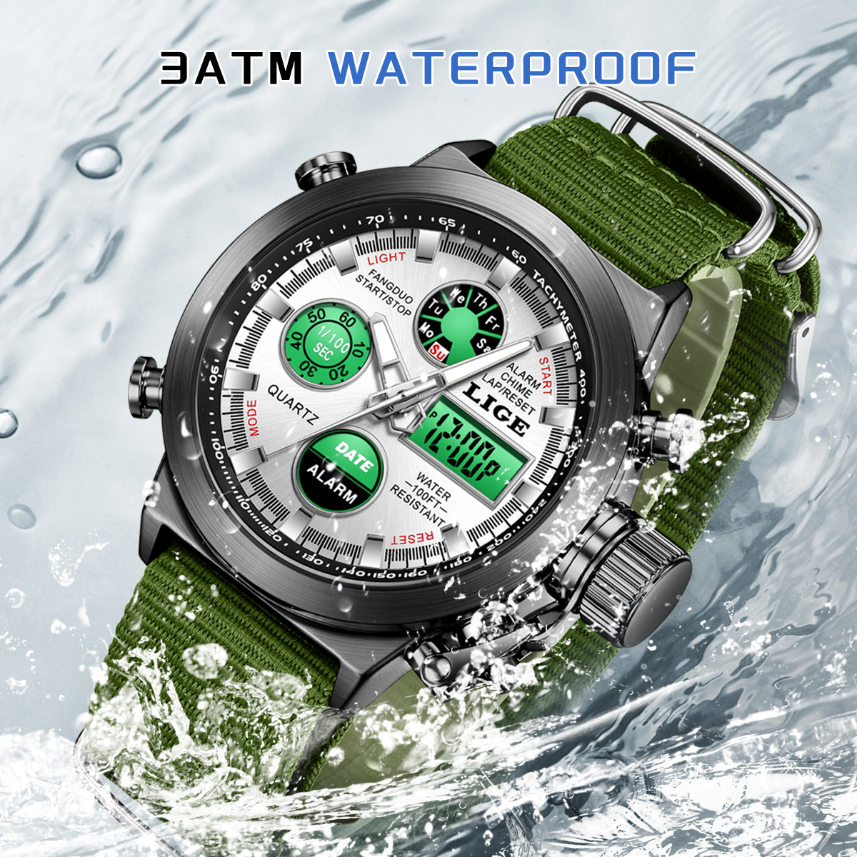 LIGE Outdoor Sport Watch Men D - Outdoor Lighting For Steps ulasan dan harga