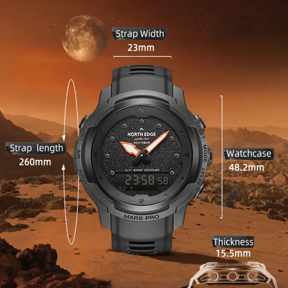 NORTH EDGE Watches for Men Out - Outdoor Lighting Zones ulasan dan harga