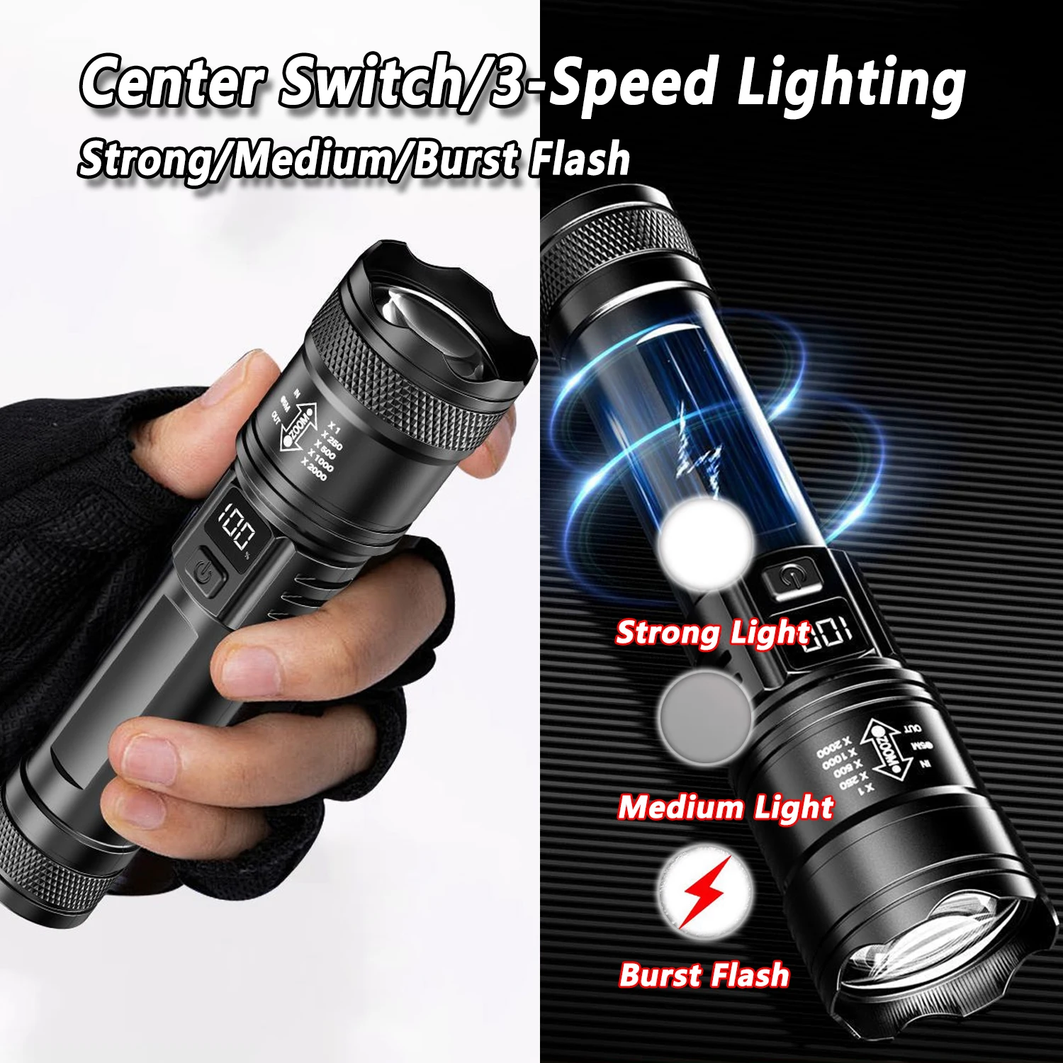 Ultra Bright LED Flashlight 20 - Zinc Outdoor Lighting ulasan dan harga
