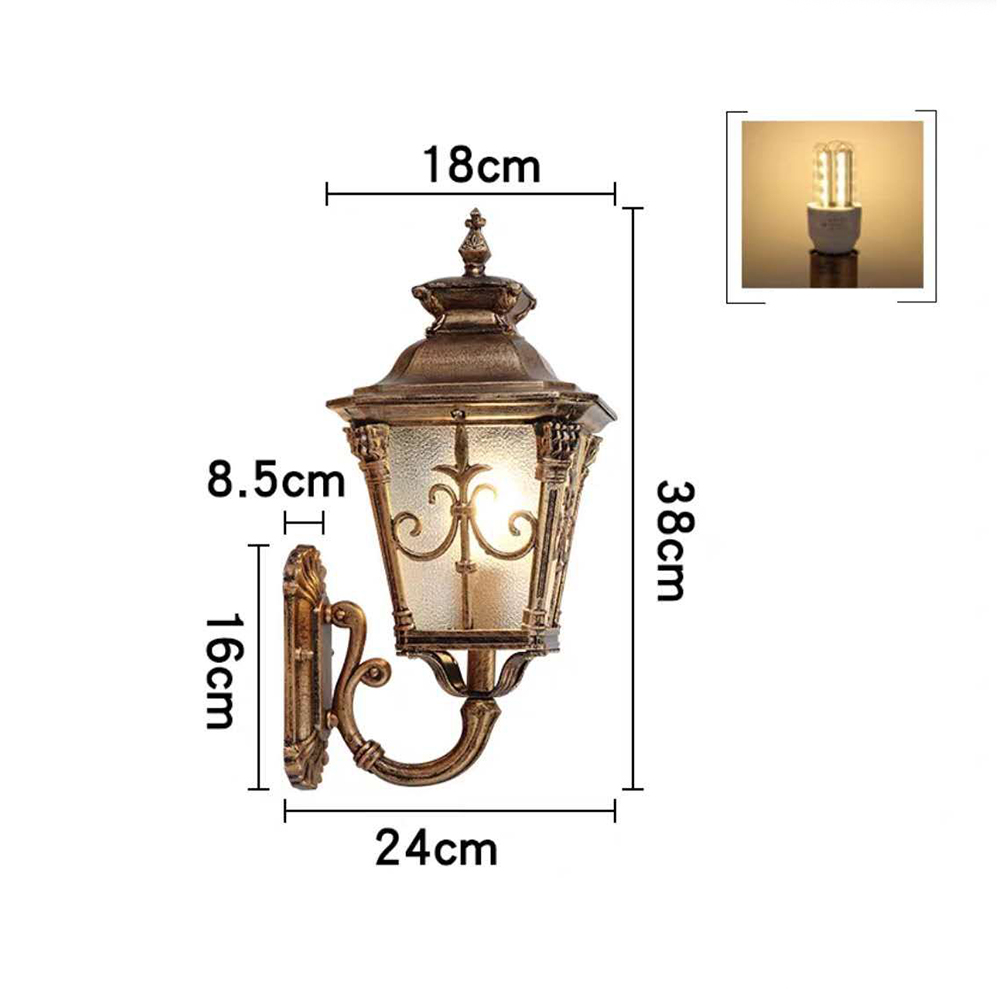 SANDIY Vintage Wall Light Outd - Outdoor Lighting Uk ulasan dan harga