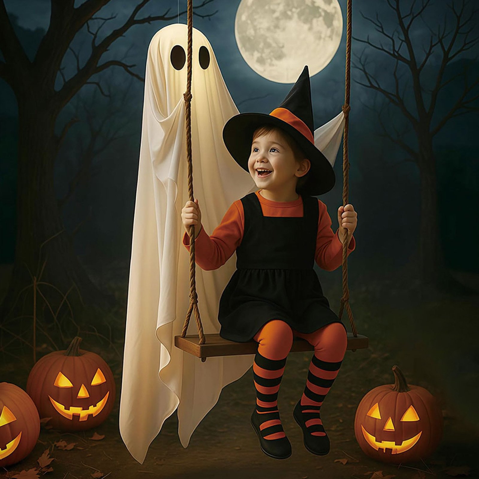 Halloween Hanging Swing Ghost  - Outdoor Lighting Front Yard ulasan dan harga