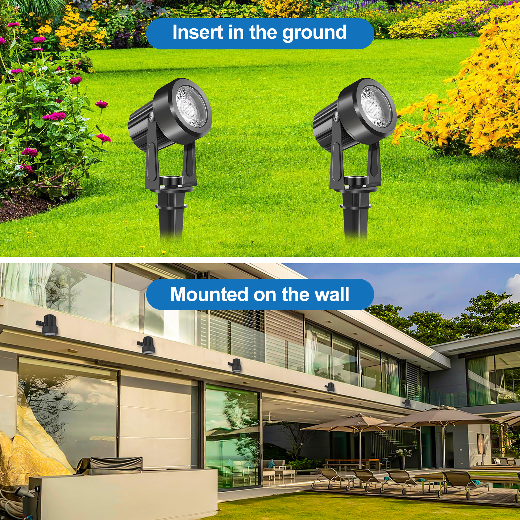 4/6/8LEDS 3000K Outdoor Spotli - Outdoor Lighting Uk ulasan dan harga